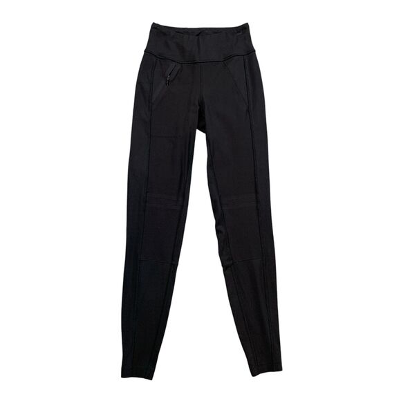 The North Face Leggings Womens XS Extra Small Black Pull On Zip Pocket Pants - Picture 1 of 14